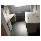 2 Work Table Units with File Drawers