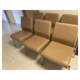 6 Tan Upholstered Chairs