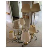 Brass Plated Table and Floor Lamps