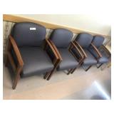 4 Vinyl Upholstered Armchairs