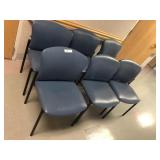 6 Vinyl Upholstered Side Chair with metal Base