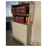 3-Drawer Lateral File Cabinet with Book Shelves