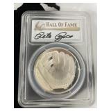2014 Baseball HOF Coin Signed