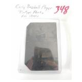 Early Baseball Player Tintype Photo