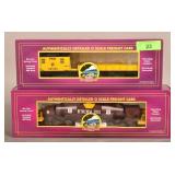 Two M.T.H O Gauge Train Cars