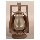 Dl&W.R.R Embossed Railroad Dietz Inspector Lamp