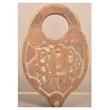 Embossed P.R.R Railroad Lock