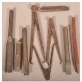 Grouping Of 9 Marked Railroad Tools.