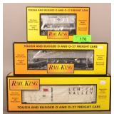 3 Railking Freight Cars.