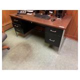Double Pedestal Metal office Desk