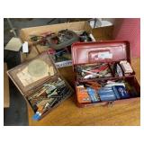 Grouping of Assorted Hand Tools and Red Tool Box
