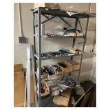 Metal Utility Shelf with Contents