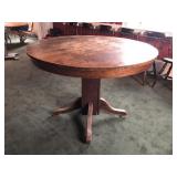 Vintage Oak Round Extension Table