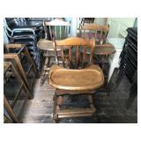 3 BTP Wooden High Chairs