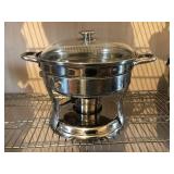Round 12" Chafing Dish w/Glass Lid