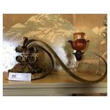 2 Decorative Metal Candle Sticks