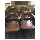 BTPx4: Heavy Wooden Chairs Upholstered Seat