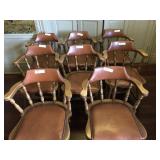 BTPx8: Heavy Wooden Chairs Upholstered Seat