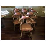 BTPx9 Heavy Wooden Chairs Upholstered Seat