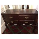 Cherry 4-Drawer Queen Anne Style Hall Stand