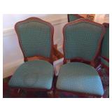 Green Upholstered Dining Room Chairs BTPx4