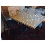 Rectangular Pedestal Formica Top Table BTPx2