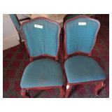 Green Upholstered Dining Room Chairs BTPx4