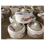 (5) Vintage Jackson Sugar Bowls with Lids