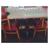 (3) Vintage Formica Top Pedestal Tables