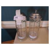 (2) Glass Straw Holders