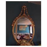 Ornate Oval Decorative Mirror