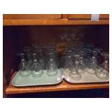 (25) Footed Tumblers 3"Diam.x6"H