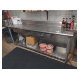 Stainless Steel Table with Galvanized Legs