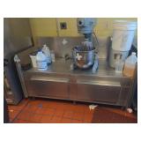 Stainless Steel 2-Door Mixer/Prep Table