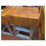 Antique Butcher Block Table