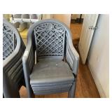 (6) Outdoor Heavy Plastic Chairs