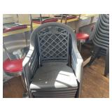 (6) Outdoor Heavy Plastic Chairs