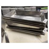 (9) Stainless Steel 20"x12"x2-1/2"D Inserts
