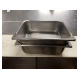 (3) Stainless Steel Inserts 9-1/2"x12"x4"D