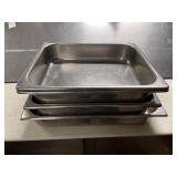 (4) 9"x12"x2"D Stainless Steel Inserts