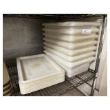 (7) 16"x7"x10" Plastic Containers with Lids