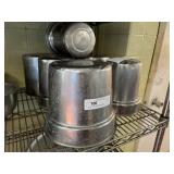 (6) Misc. Round Stainless Steel Inserts