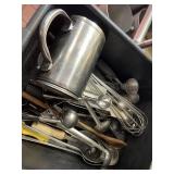 Large Grouping of Stainless Steel Ladles, etc.