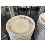 (97) Sterling China Red Decorated 4" Dessert