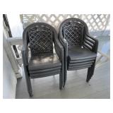 (8) Plastic Outdoor Chairs