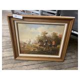 Framed Fox Hunt Scene