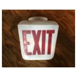 Vintage Exit Sign Globe