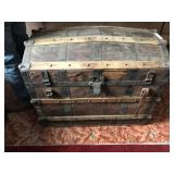 Vintage Camel Back Steamer Trunk