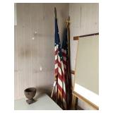 2 Vintage American Flags