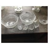 3 Decorative Bowls & Misc. Glass Cups